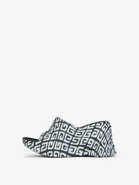Mules compensées 110 avec imprimé effet tag - Noir & Blanc