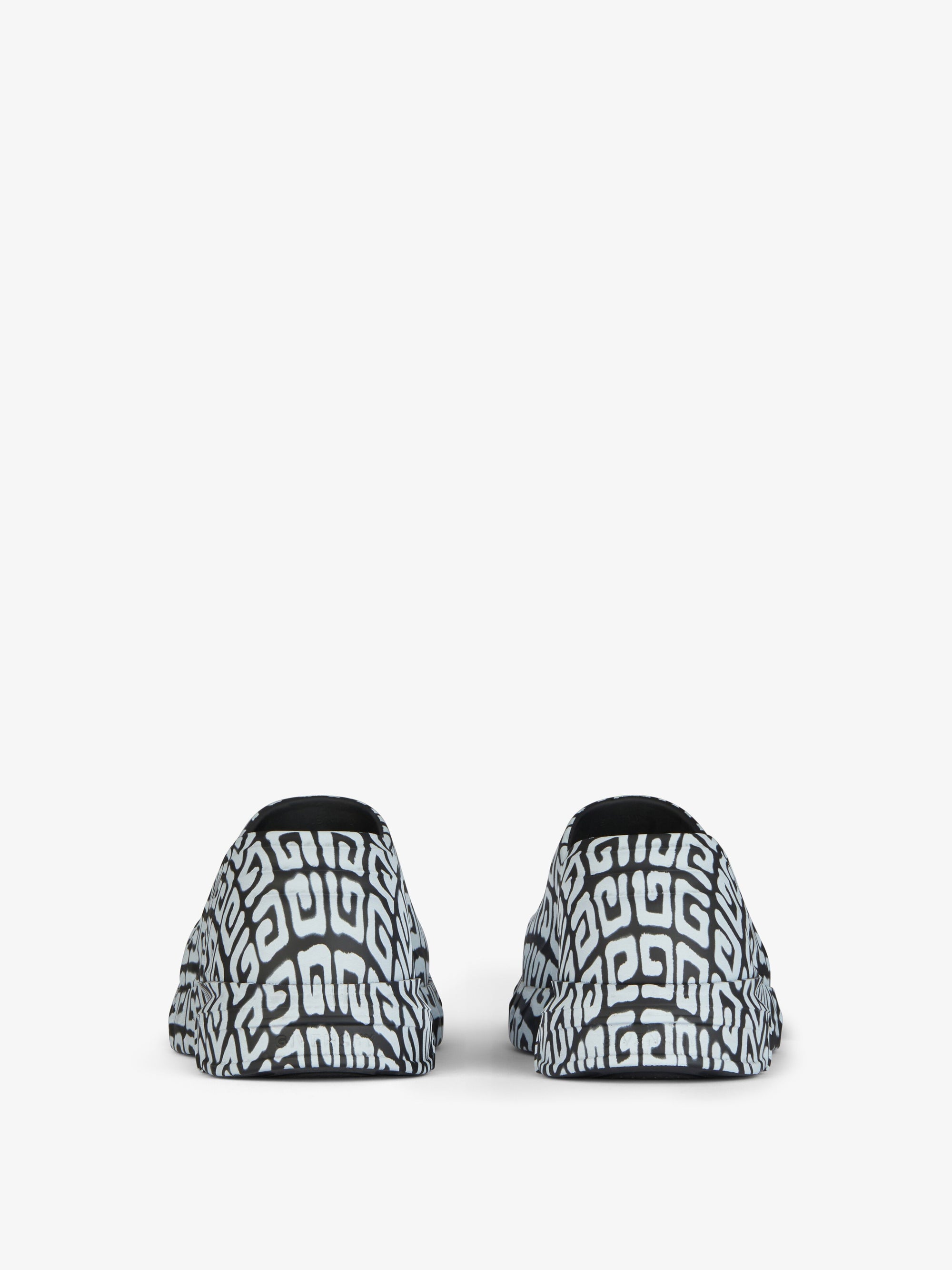 Mules compensées 110 avec imprimé effet tag - Noir & Blanc