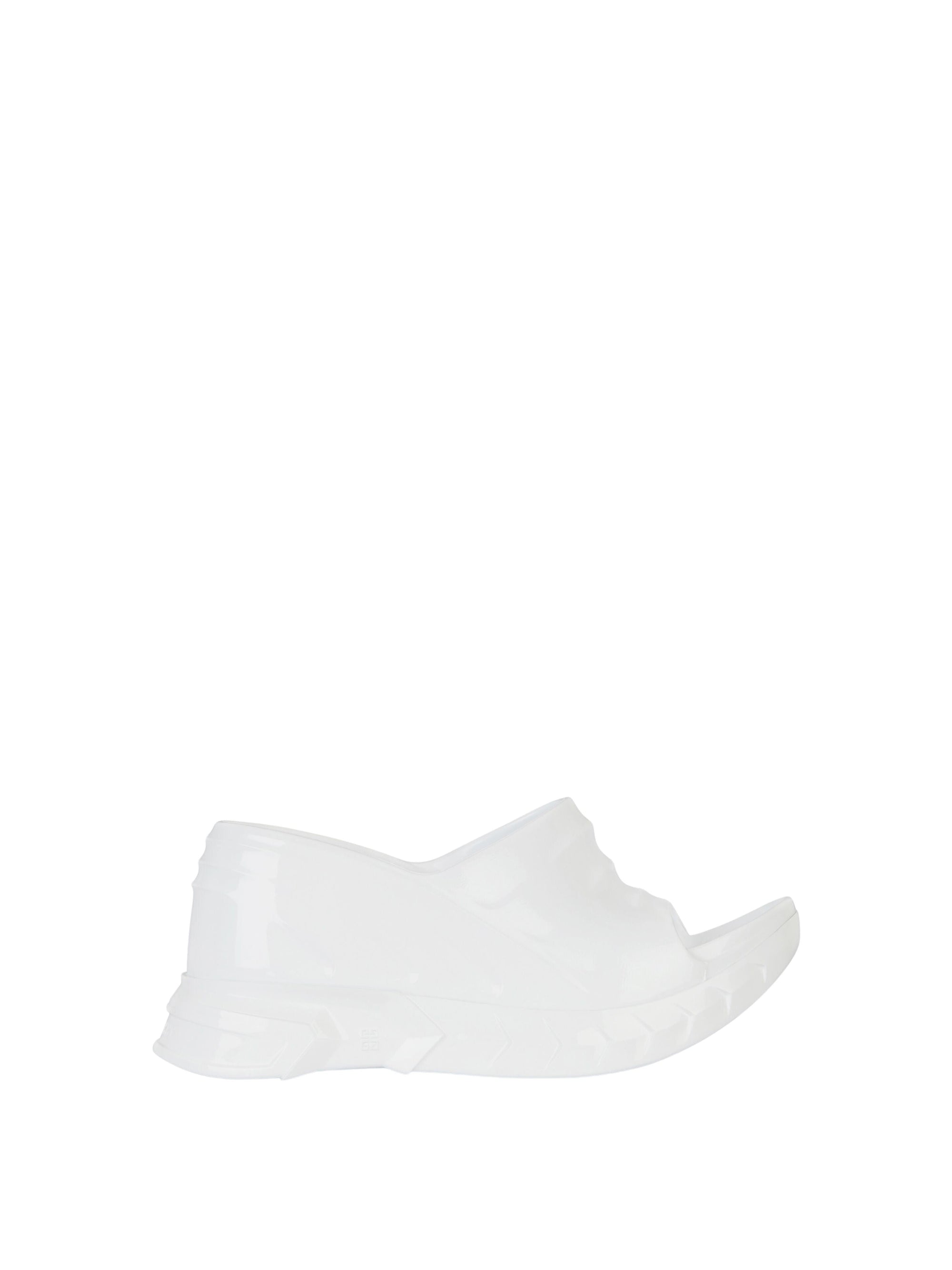 MARSHMALLOW SLIDER WEDGE SANDALS