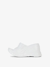 MARSHMALLOW SLIDER WEDGE SANDALS