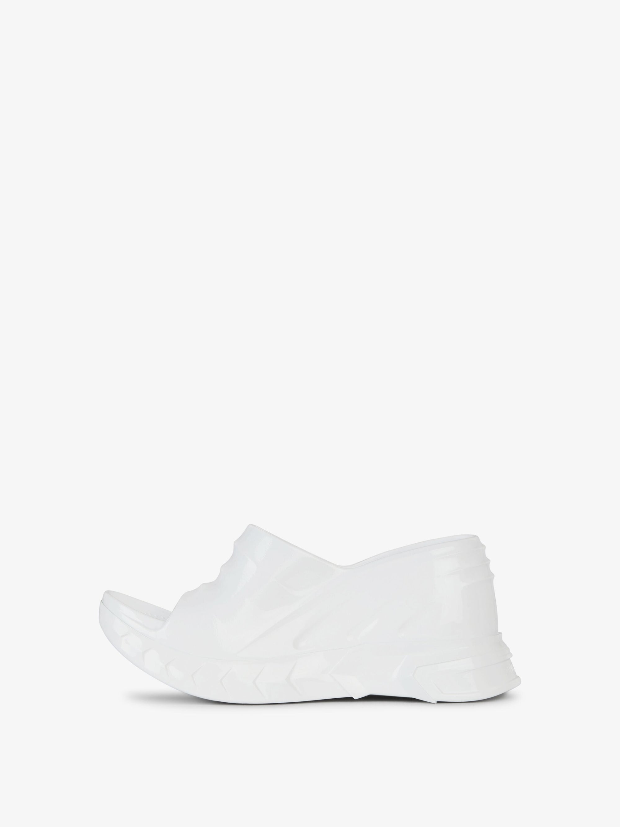 MARSHMALLOW SLIDER WEDGE SANDALS