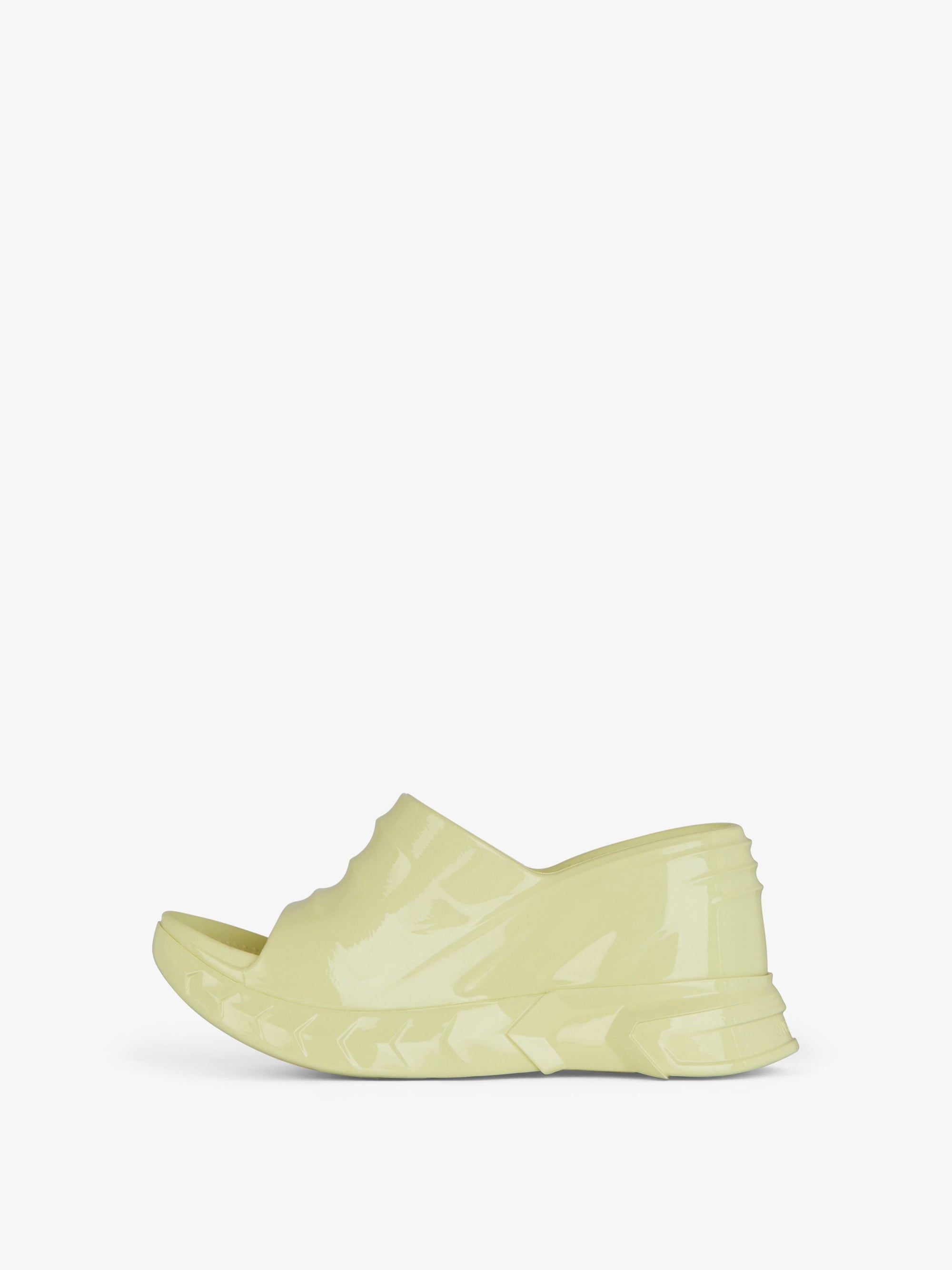 MARSHMALLOW SLIDER WEDGE SANDALS