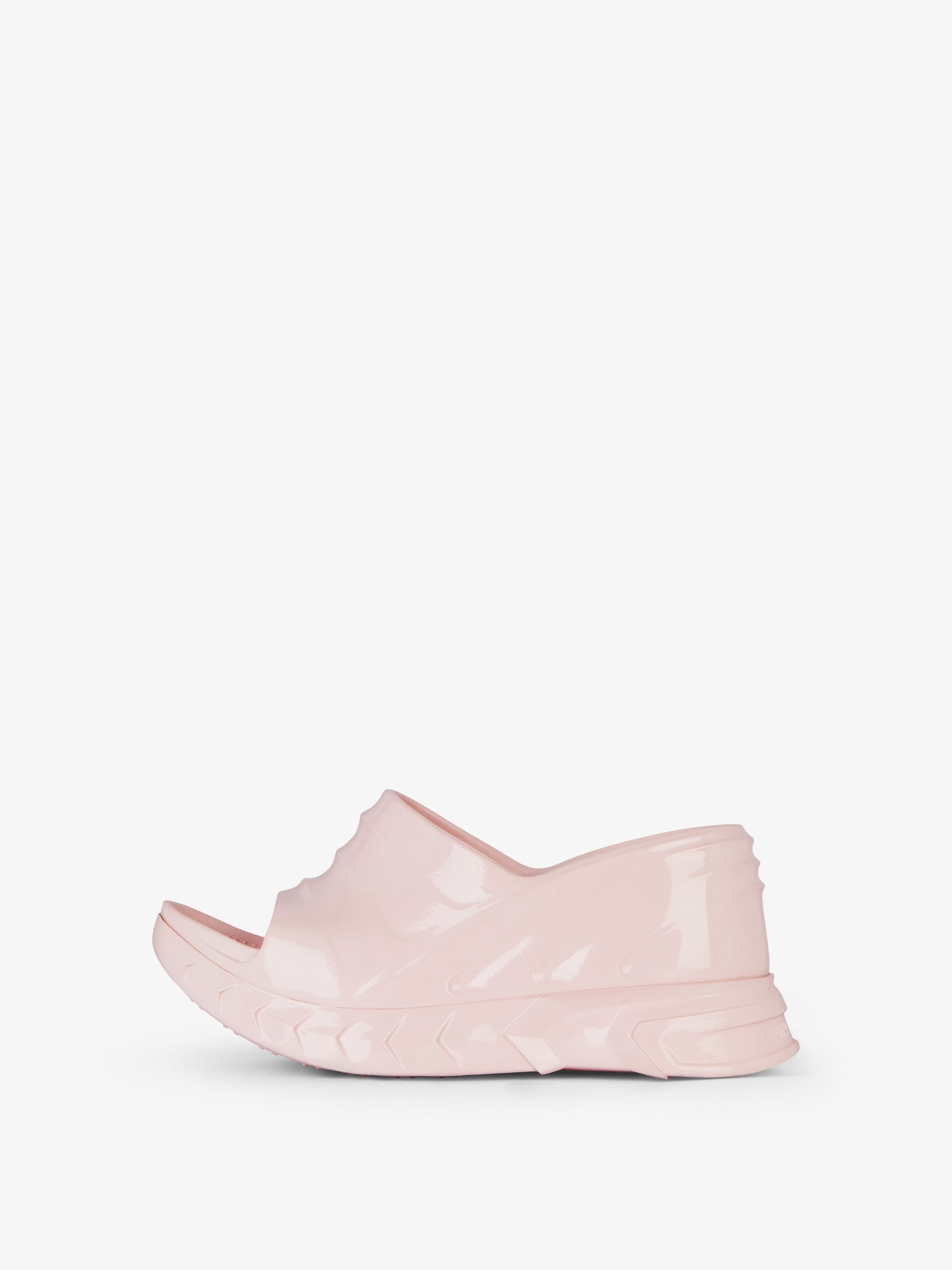 MARSHMALLOW SLIDER WEDGE SANDALS