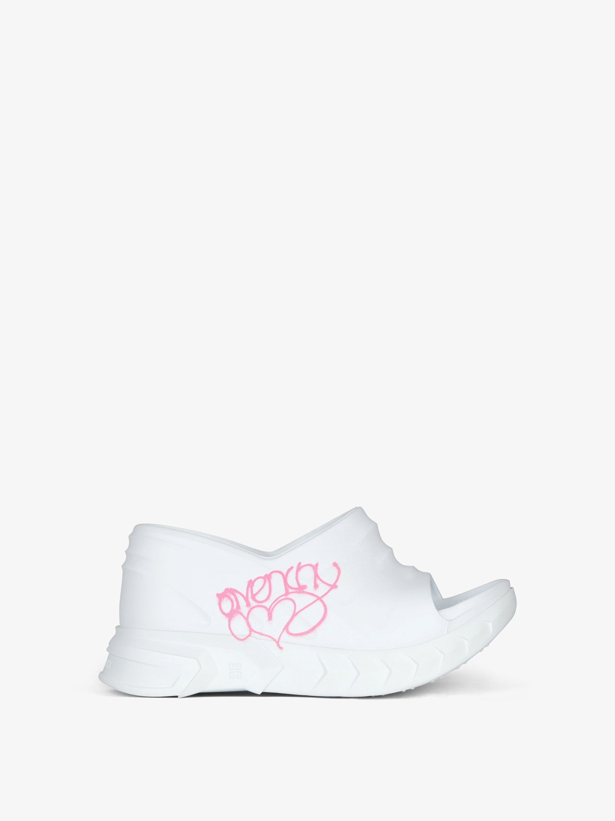 MARSHMALLOW SLIDER WEDGE SANDALS