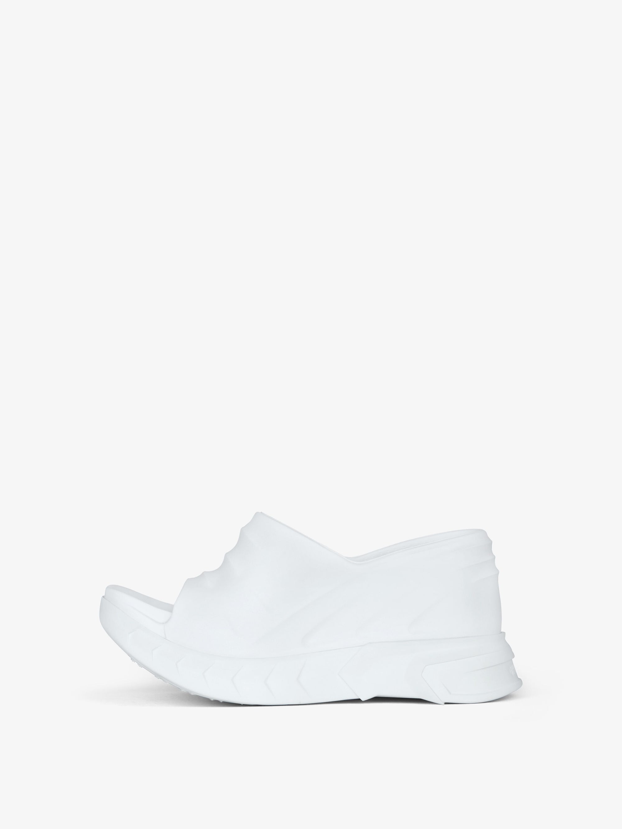 MARSHMALLOW SLIDER WEDGE SANDALS
