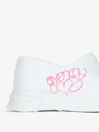 MARSHMALLOW SLIDER WEDGE SANDALS