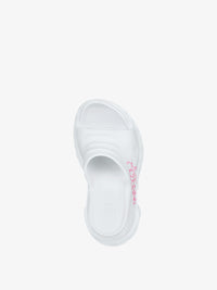 MARSHMALLOW SLIDER WEDGE SANDALS