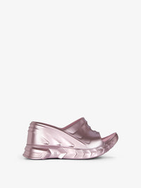 MARSHMALLOW SLIDER WEDGE SANDALS