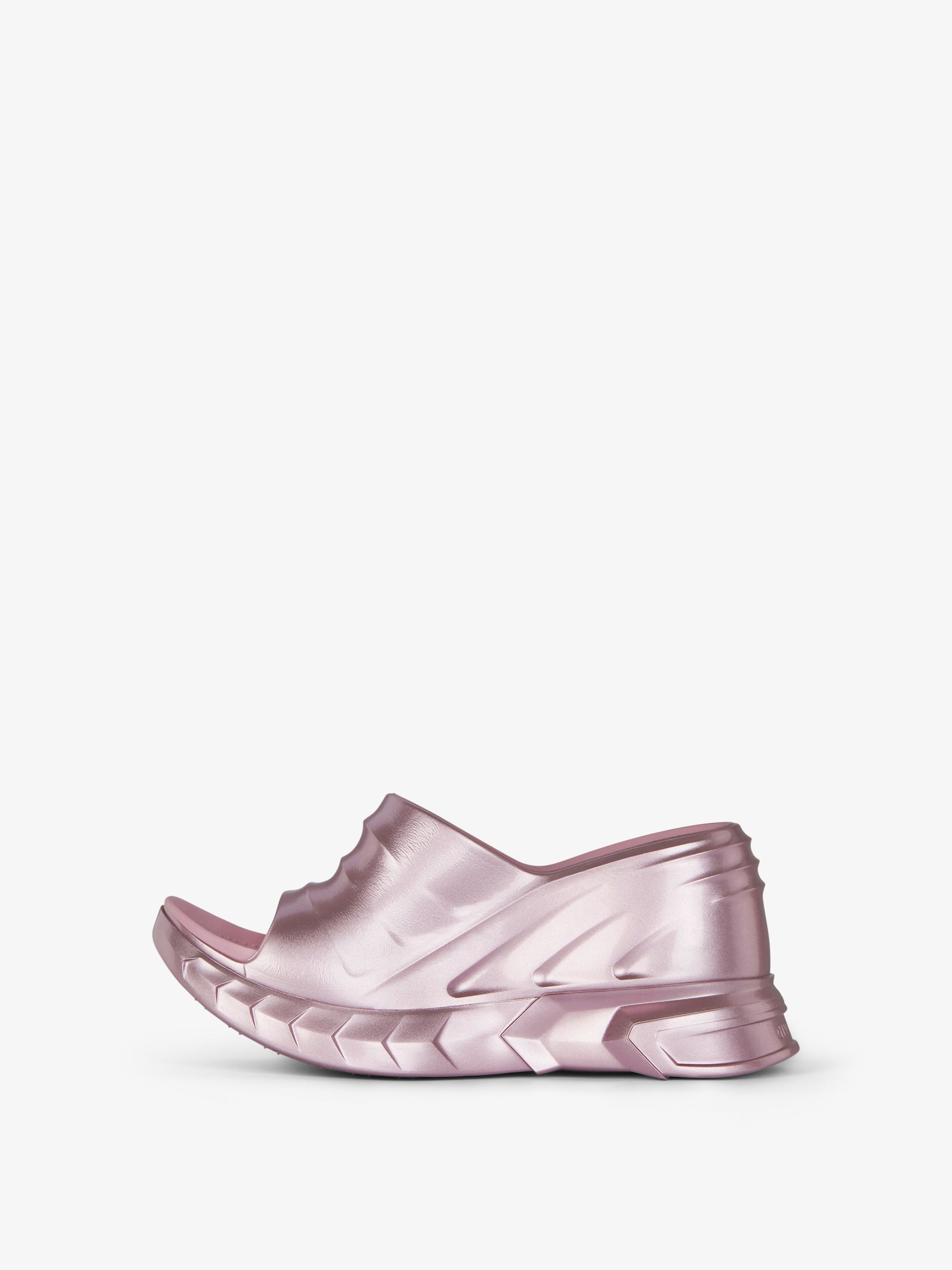 MARSHMALLOW SLIDER WEDGE SANDALS