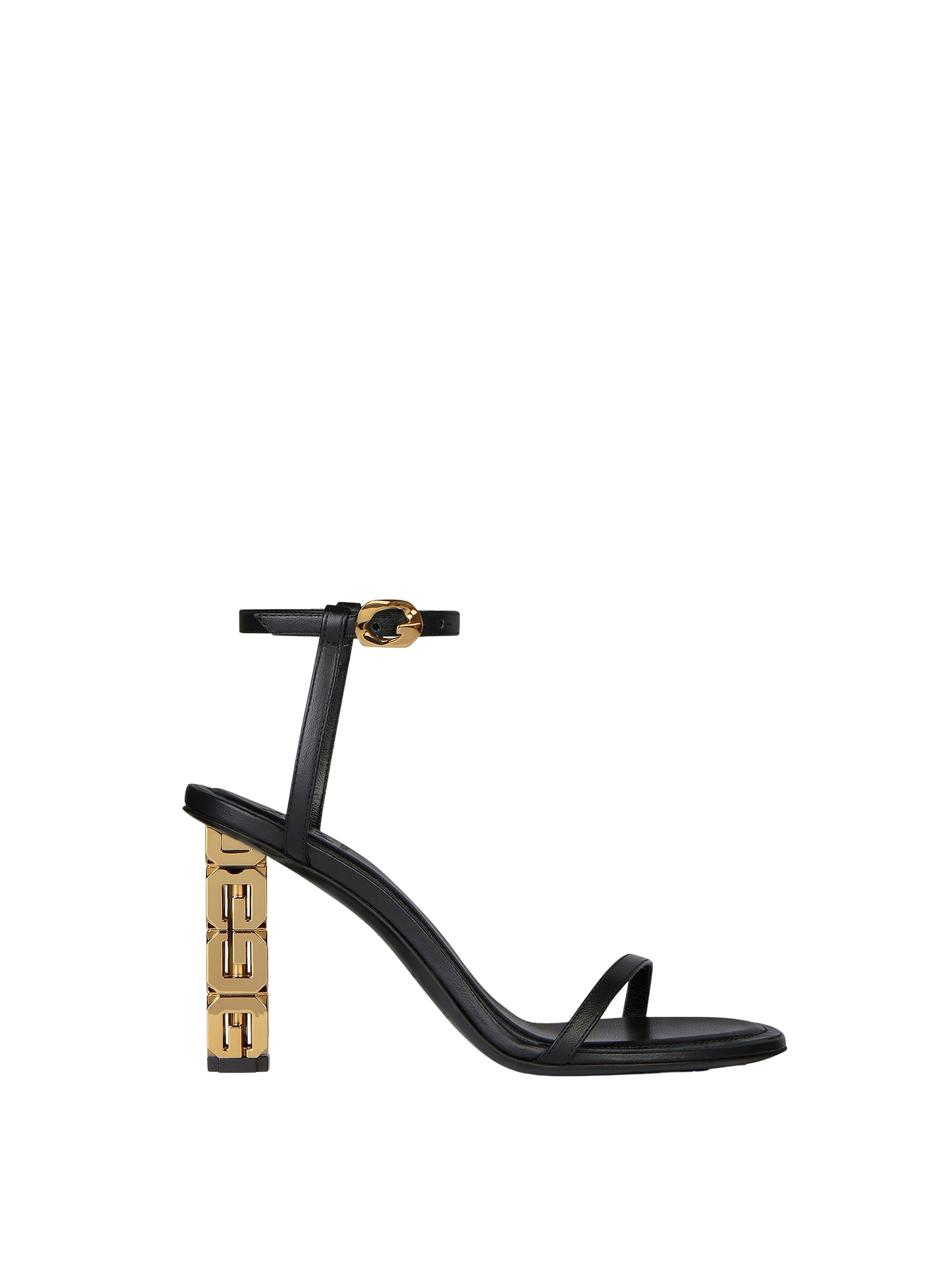 Sandales à talons G Cube 85 en cuir - Black