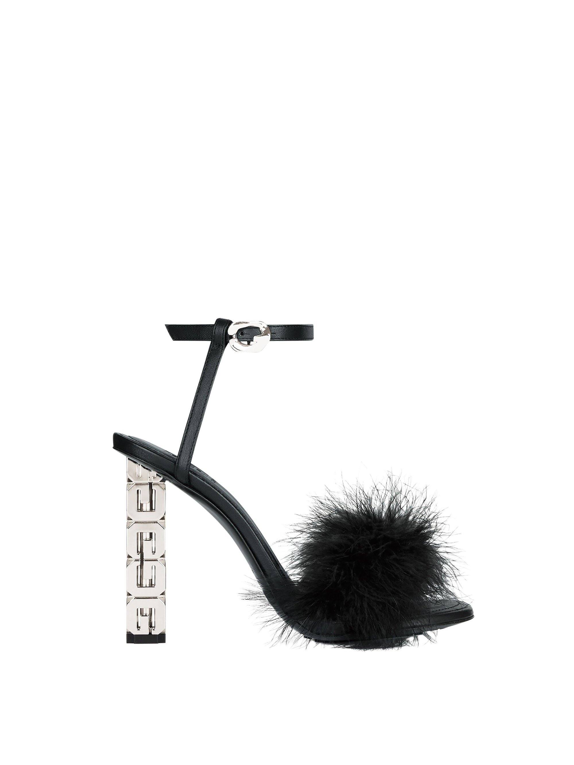 Sandales G Cube 105 en cuir - Noir