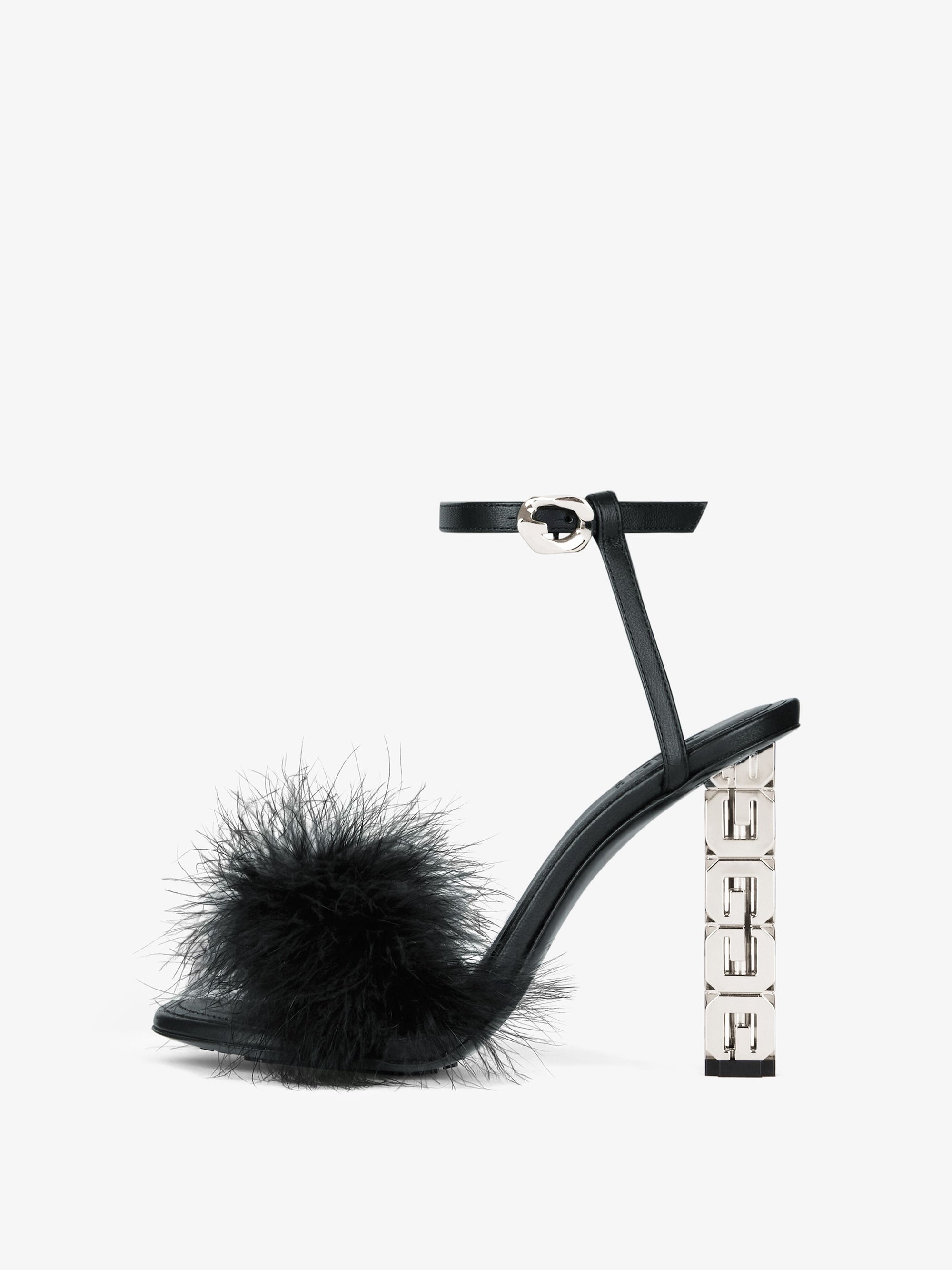 Sandales G Cube 105 en cuir - Noir