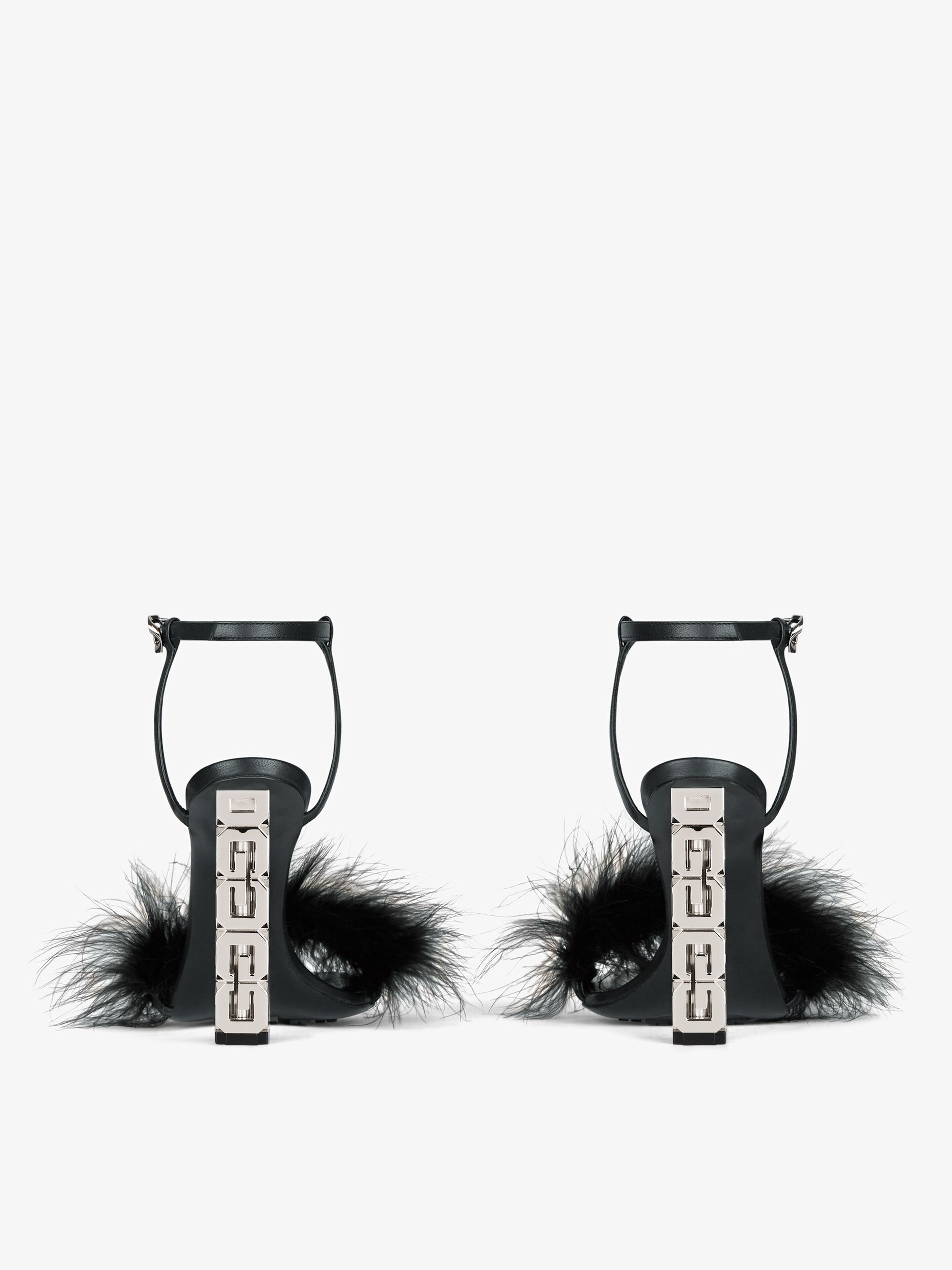 Sandales G Cube 105 en cuir - Noir