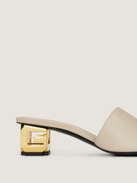 CALF LEATHER/ G CUBE GOLDEN HEEL