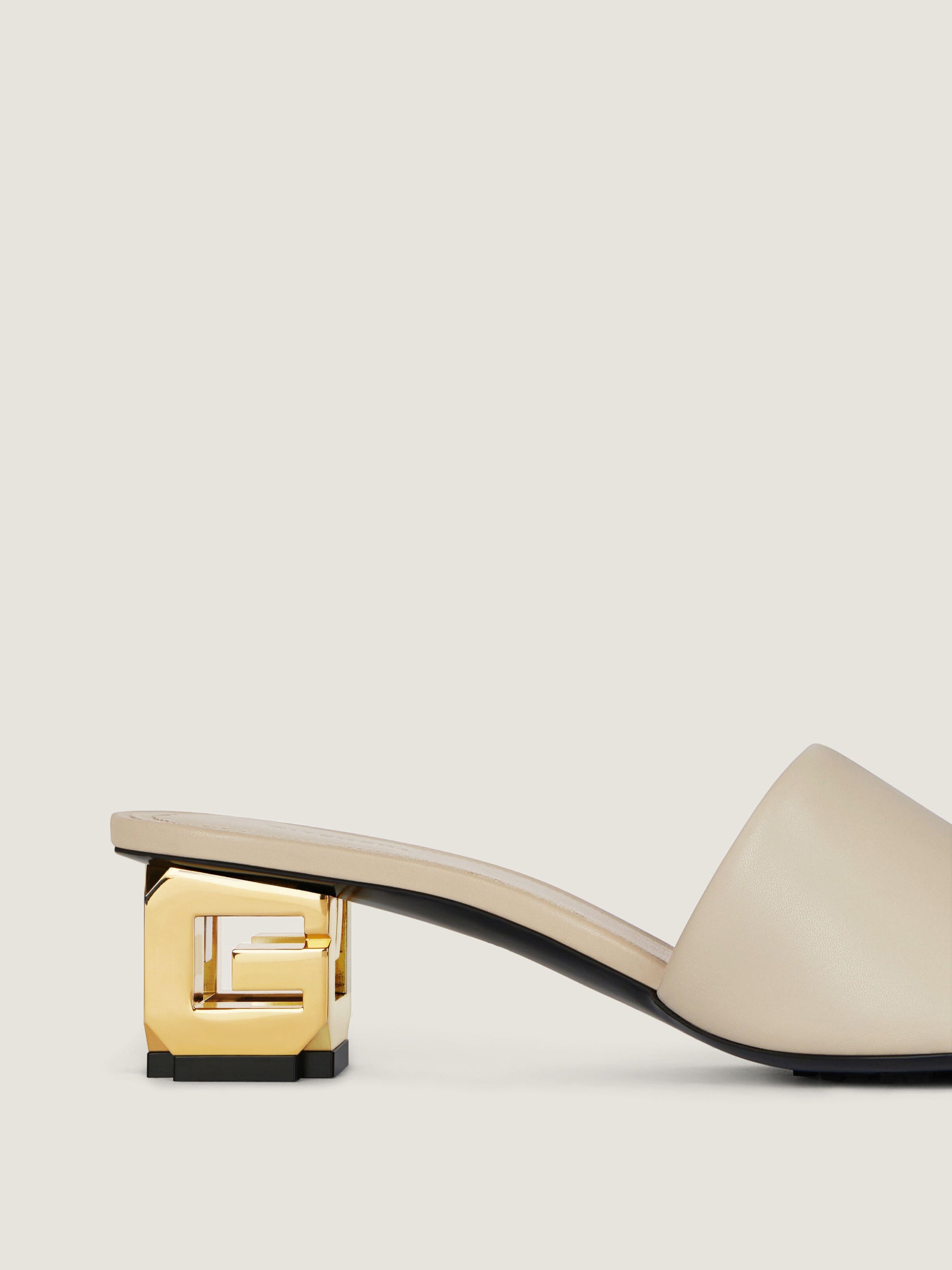 CALF LEATHER/ G CUBE GOLDEN HEEL