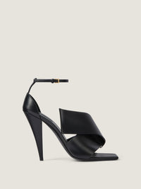 HEEL TWISTED RIBBON SANDALS 95 MM