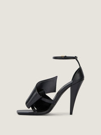 HEEL TWISTED RIBBON SANDALS 95 MM