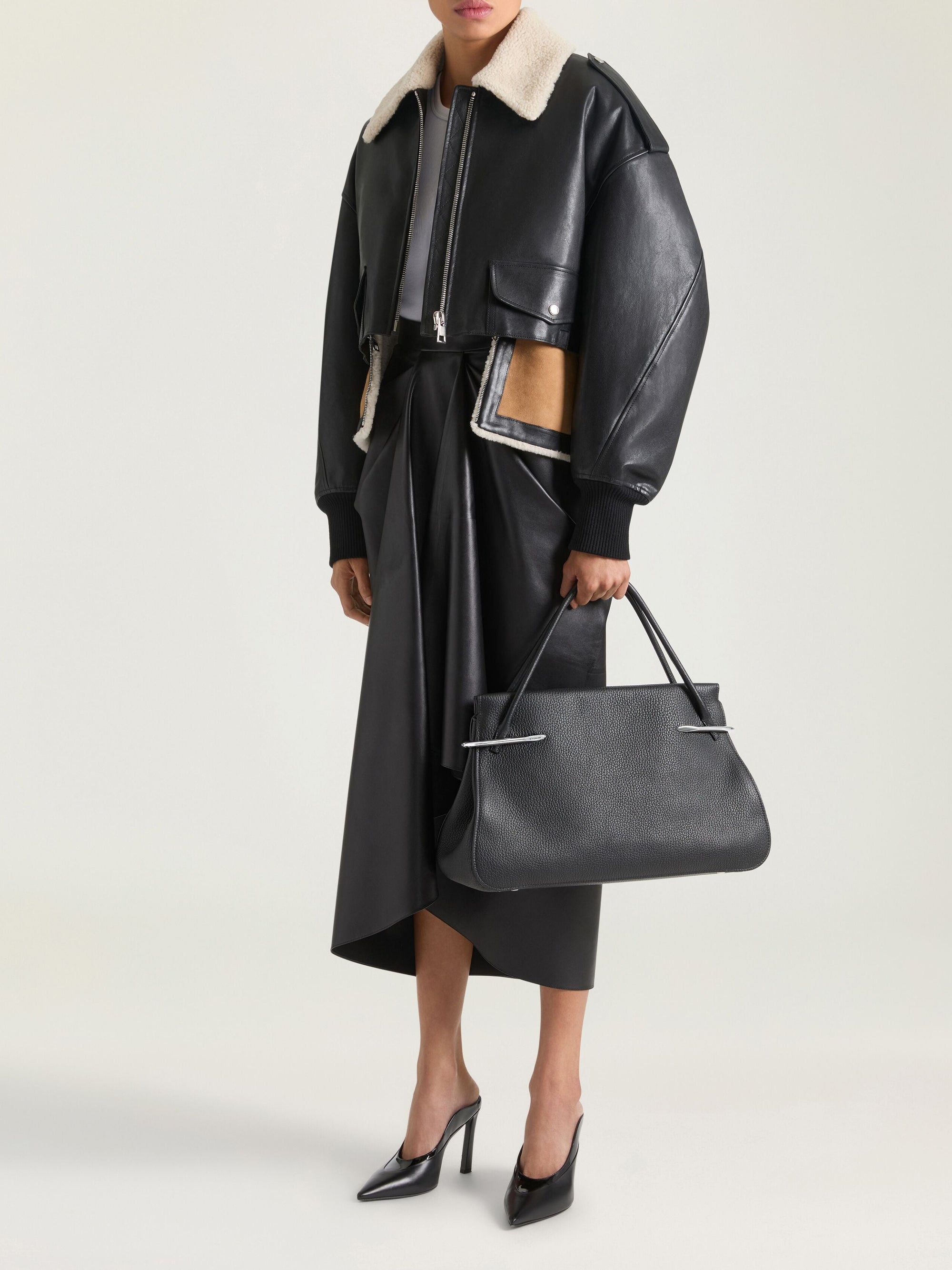 Mules fermées en cuir - Black