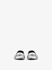 Ballerines slingbacks Voyou en cuir laminé - Silvery