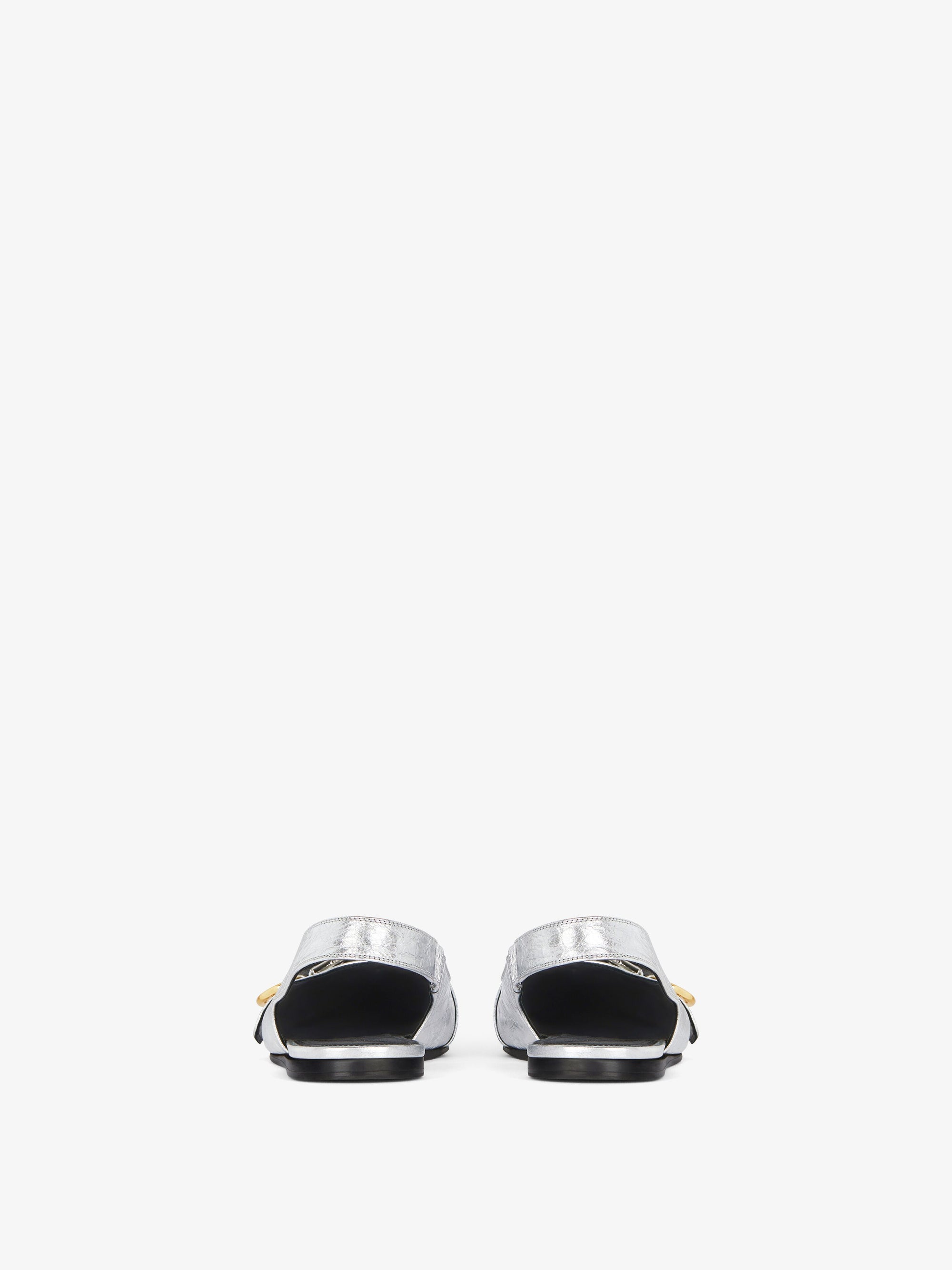 Ballerines slingbacks Voyou en cuir laminé - Silvery