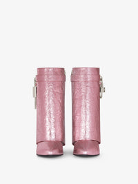 Bottines Shark Lock 90 en cuir - Rose Soie
