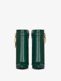Bottines Shark Lock 90 en cuir - Vert Emeraude