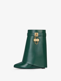 Bottines Shark Lock 90 en cuir - Vert Emeraude