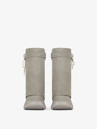 SUEDE LEATHER/ SILVERY PADLOCK