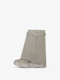 SUEDE LEATHER/ SILVERY PADLOCK