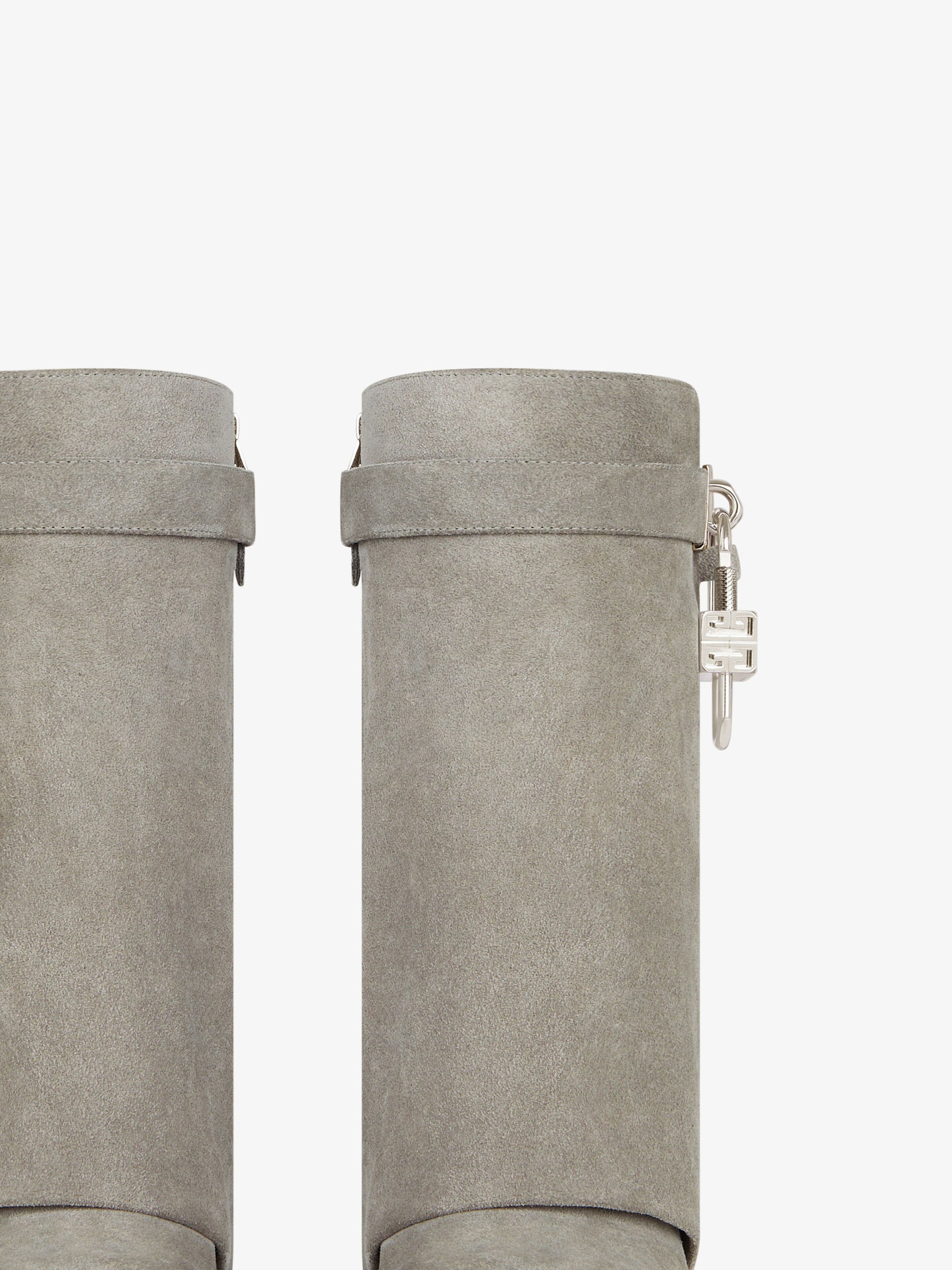 SUEDE LEATHER/ SILVERY PADLOCK