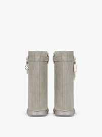 SUEDE LEATHER/ SILVERY PADLOCK
