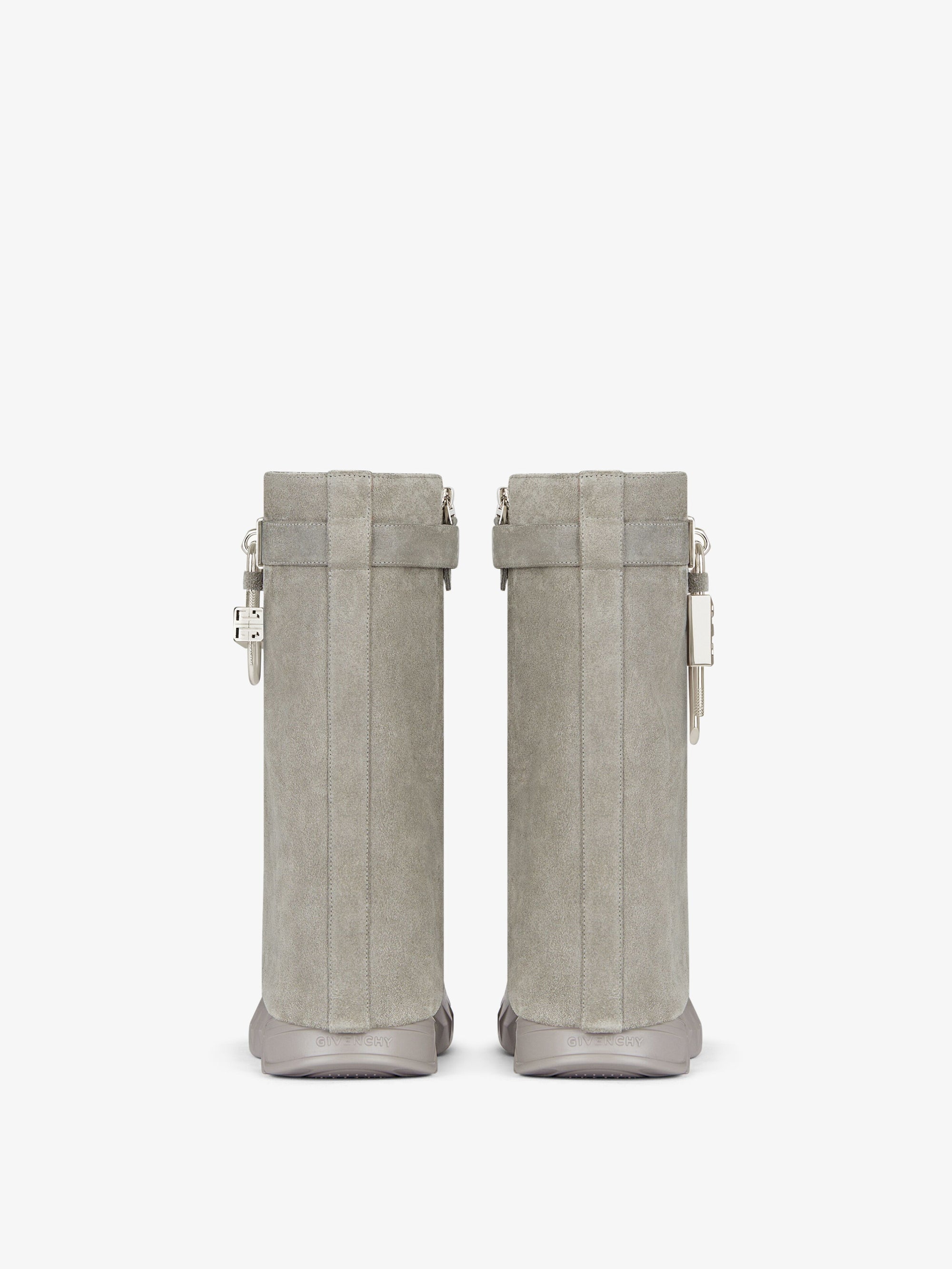 SUEDE LEATHER/ SILVERY PADLOCK