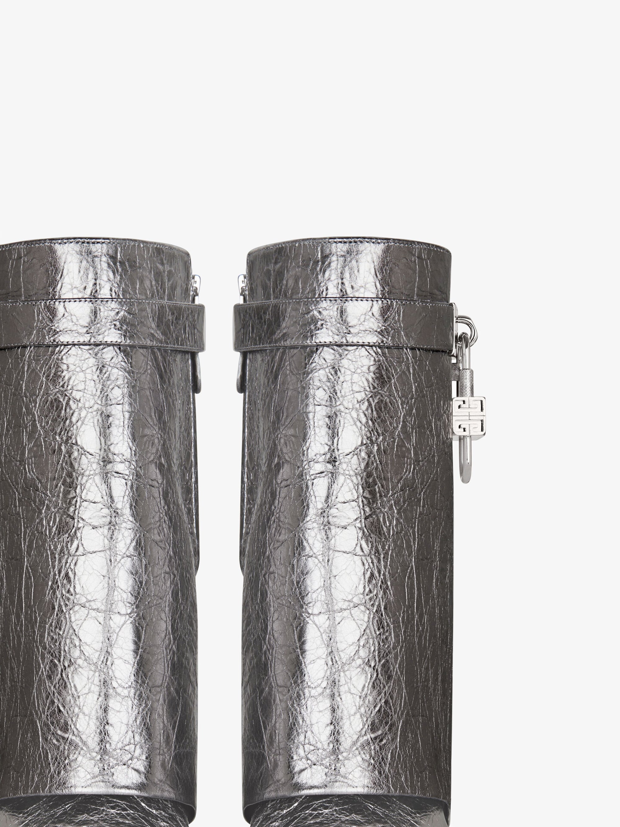 LAMINATED LEATHER/ SILVERY PADLOCKS