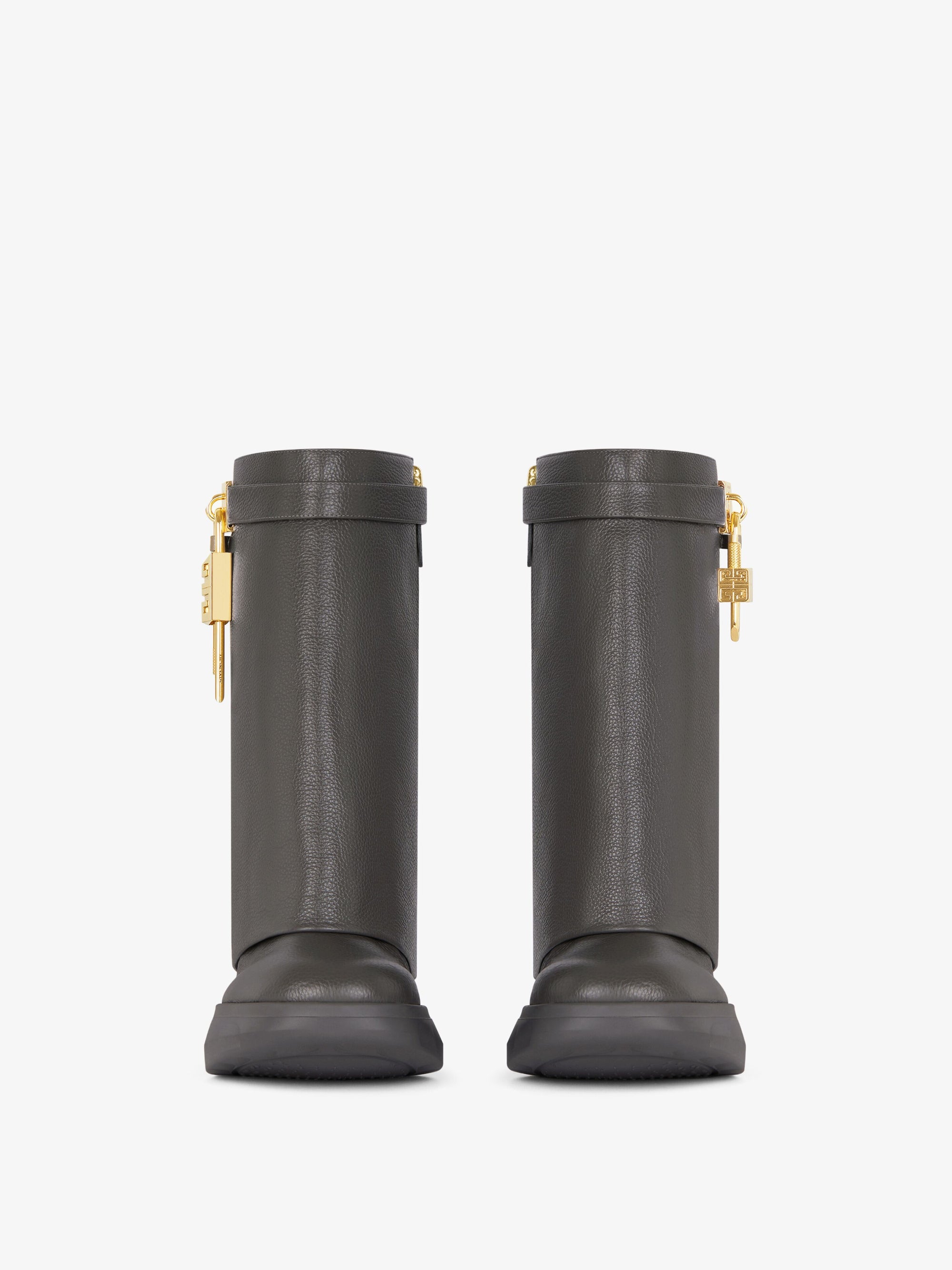 GRAINED LEATHER/GOLDEN PADLOCKS