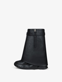 Bottines Shark Lock Biker 85 en cuir grainé - Black