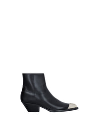 Bottines Western 40 en cuir - Black