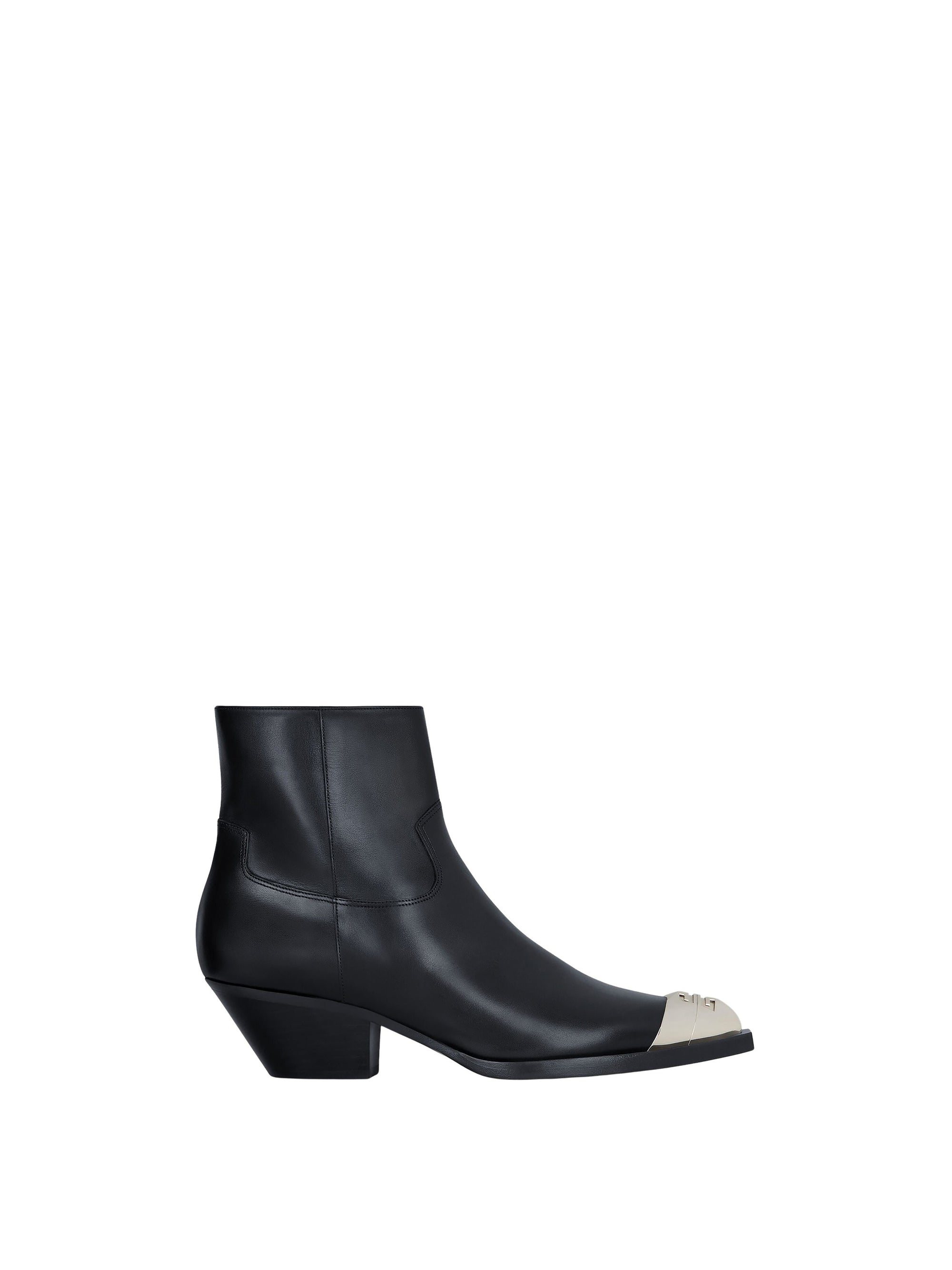 Bottines Western 40 en cuir - Black