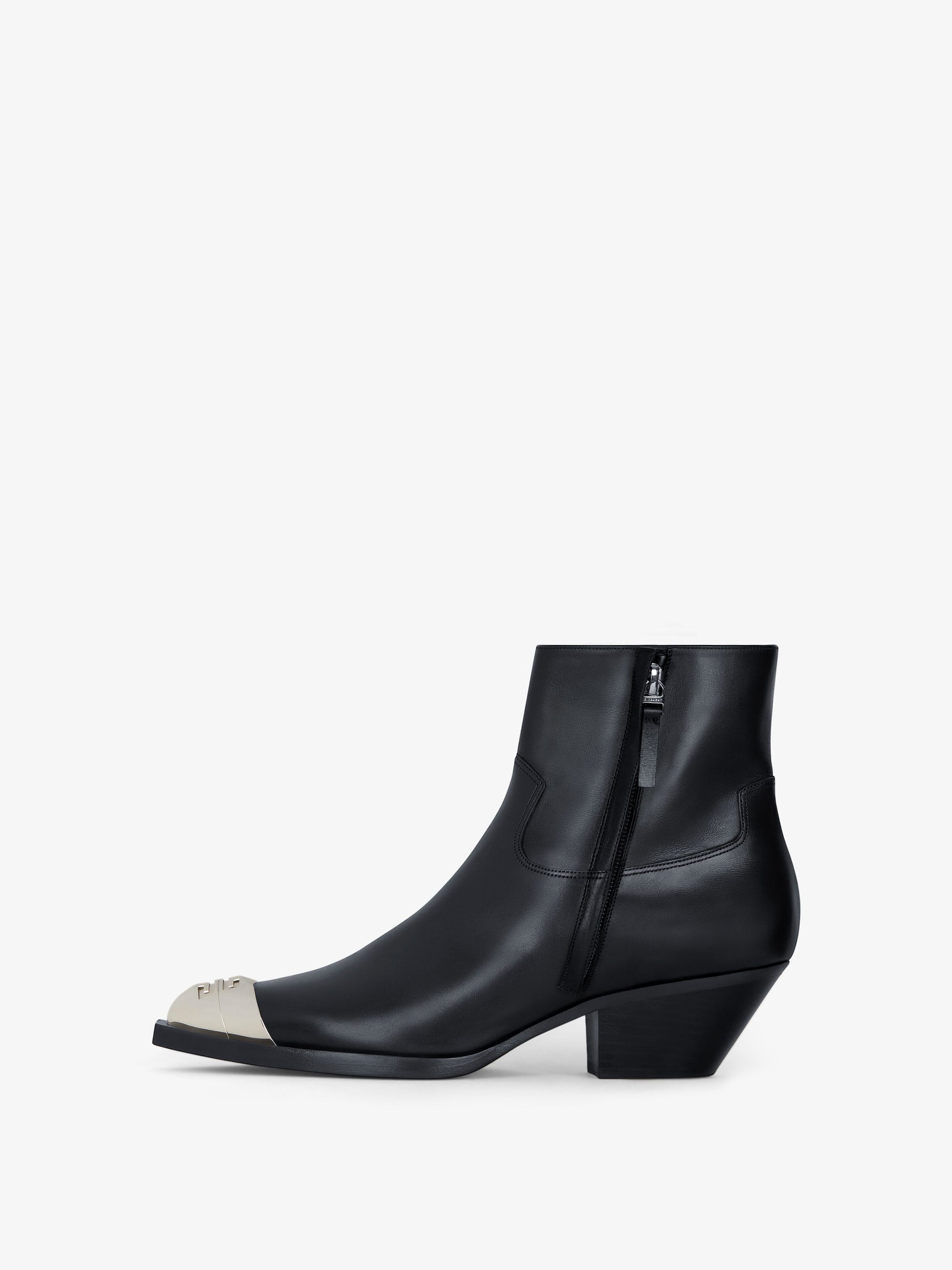 Bottines Western 40 en cuir - Black