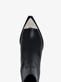 Bottines Western 40 en cuir - Black