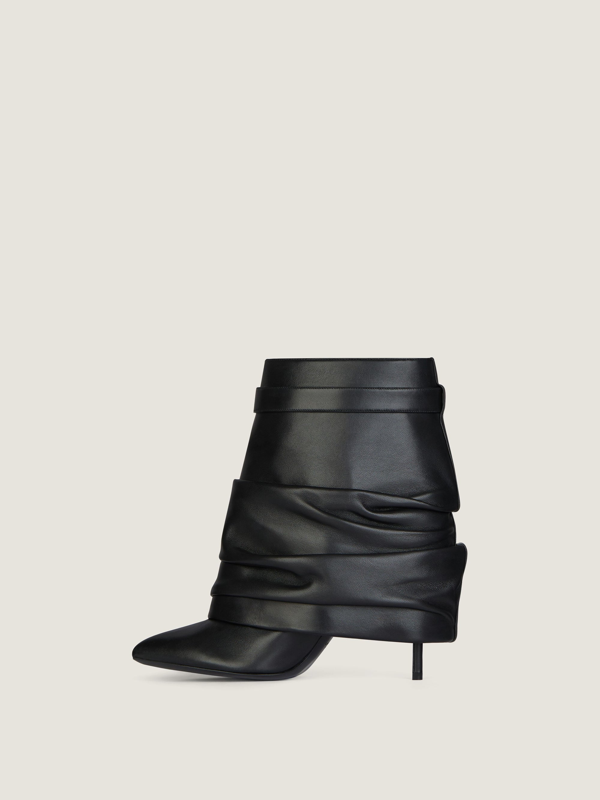 SHARK LOCK STILETTO ANKLE BOOTS
