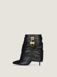 SHARK LOCK STILETTO ANKLE BOOTS