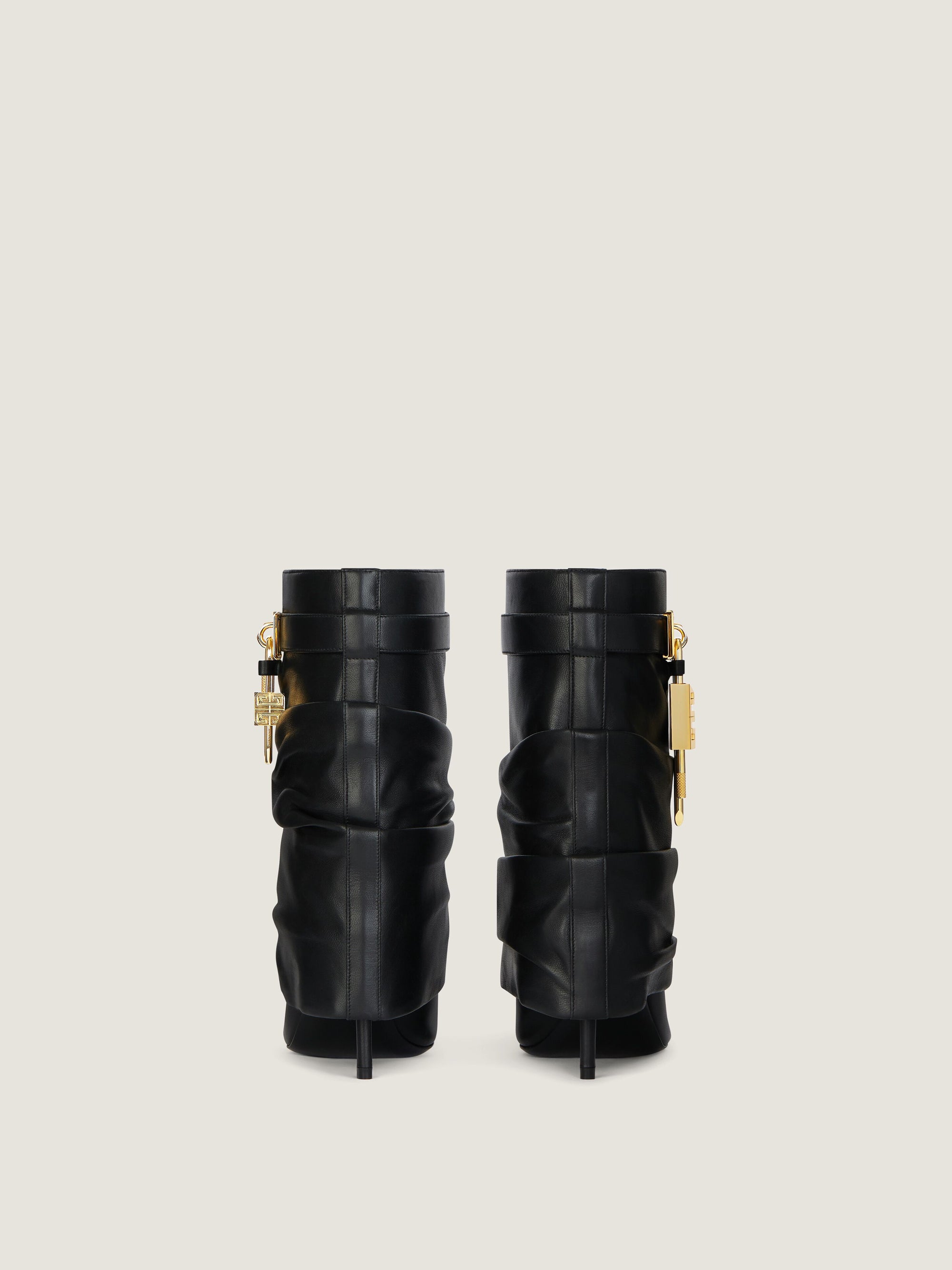 SHARK LOCK STILETTO ANKLE BOOTS
