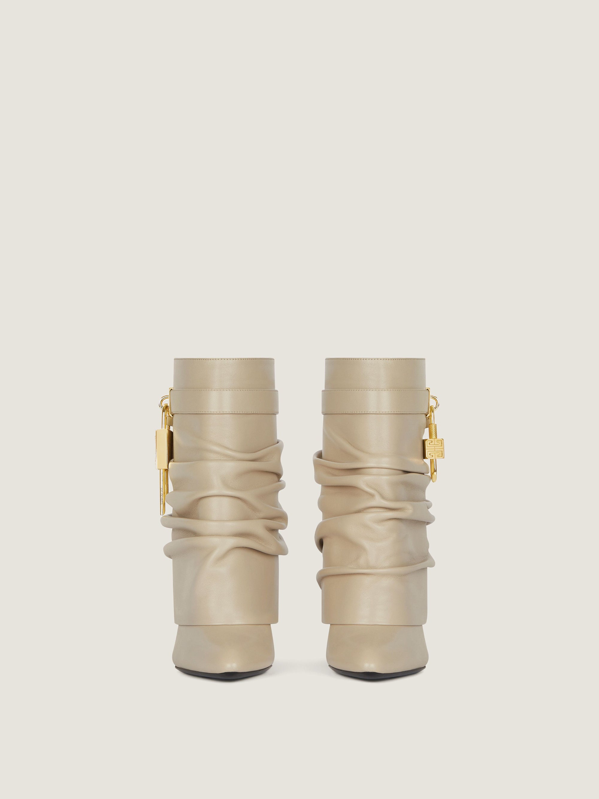 SHARK LOCK STILETTO ANKLE BOOTS