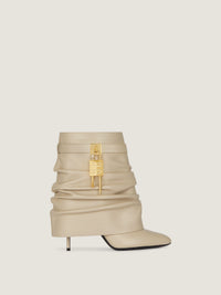 SHARK LOCK STILETTO ANKLE BOOTS