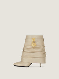 SHARK LOCK STILETTO ANKLE BOOTS