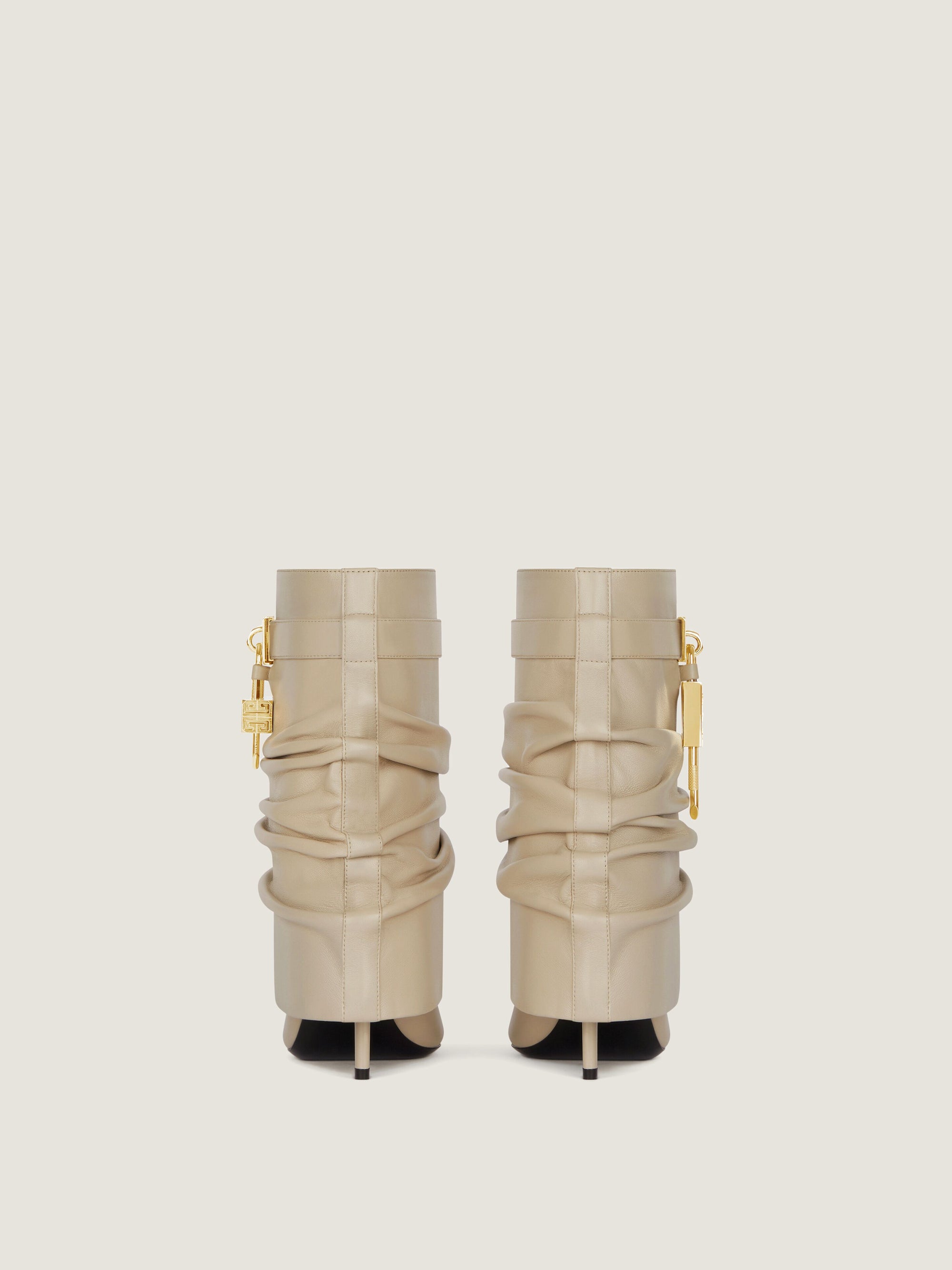 SHARK LOCK STILETTO ANKLE BOOTS