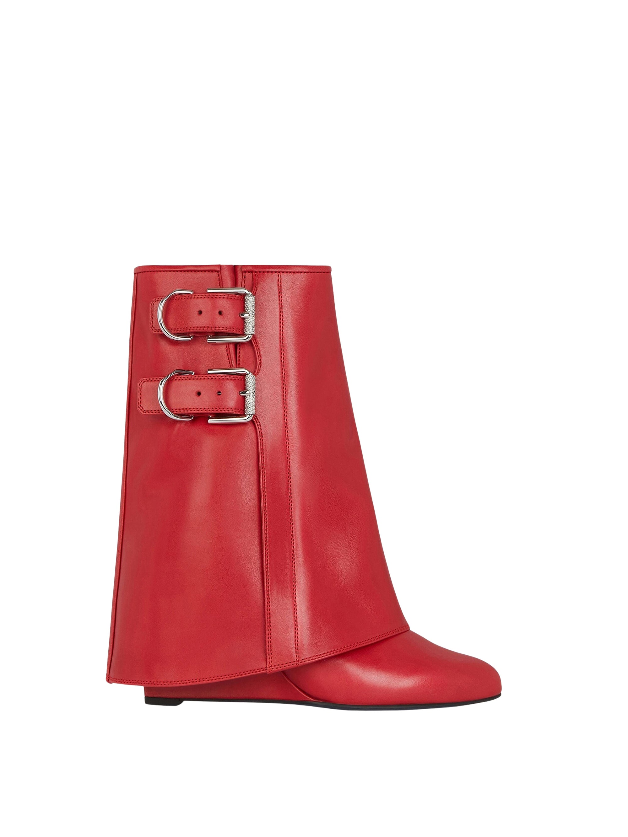 Bottines Shark Lock Buckles 60 en cuir - Red
