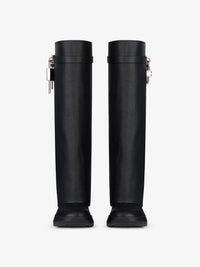 Bottes Shark Lock Biker 120 en cuir grainé - Black