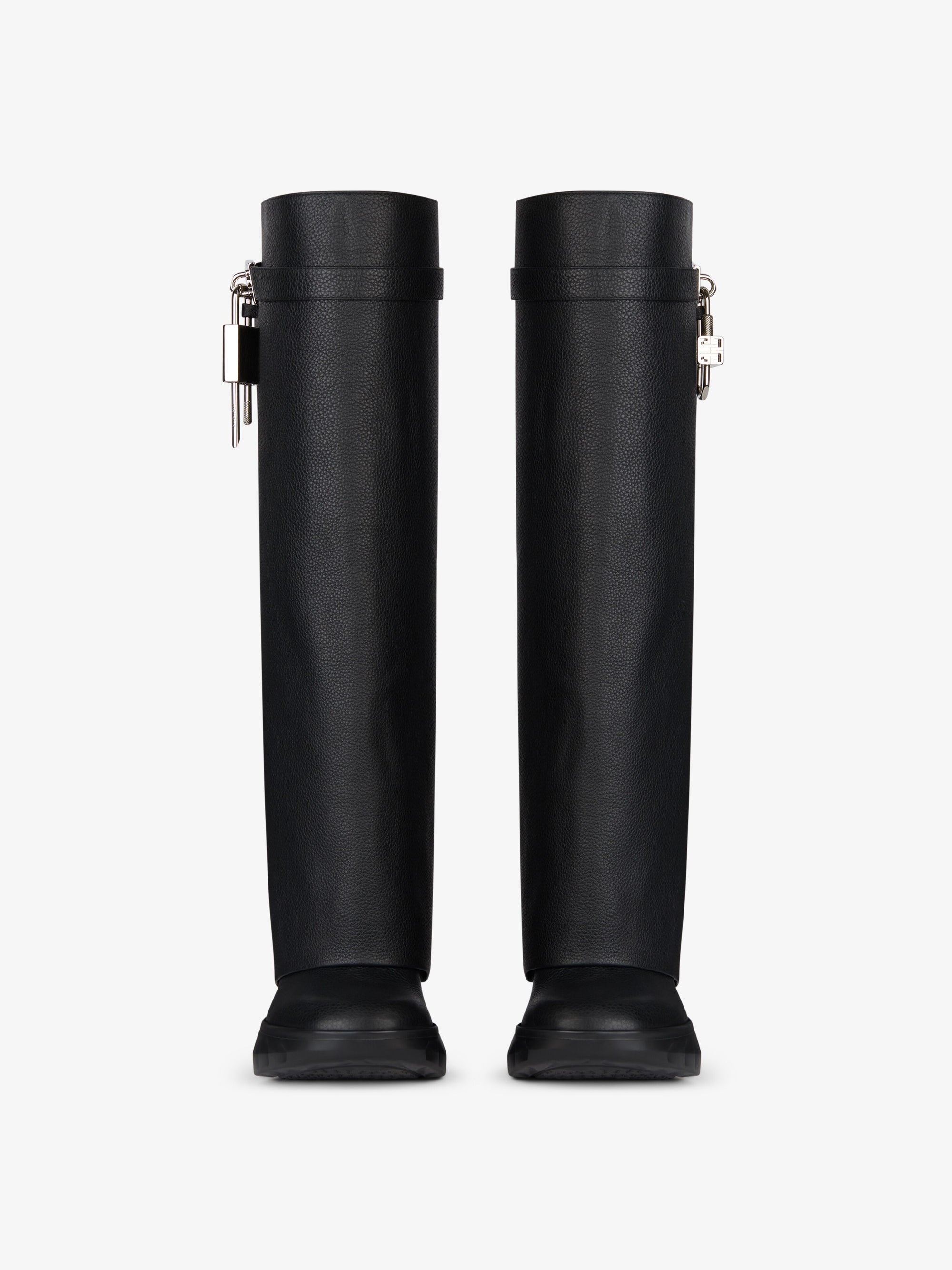 Bottes Shark Lock Biker 120 en cuir grainé - Black