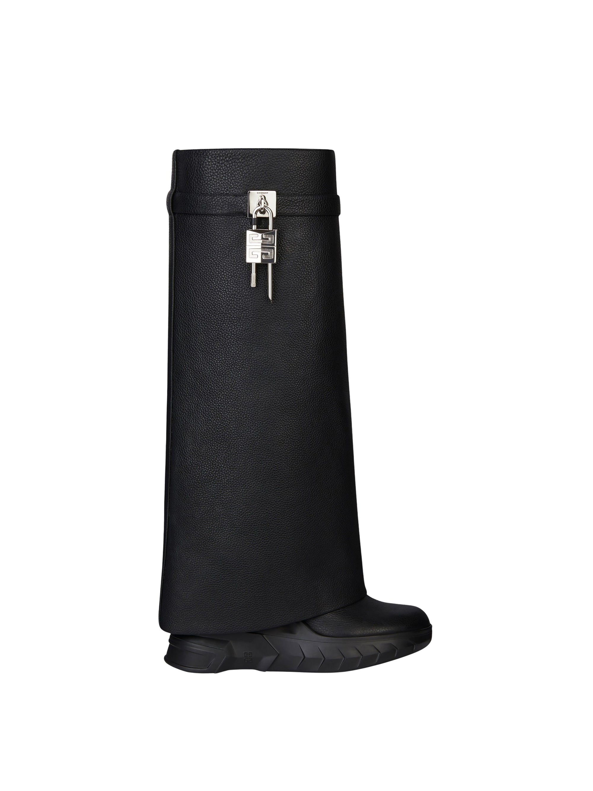 Bottes Shark Lock Biker 120 en cuir grainé - Black